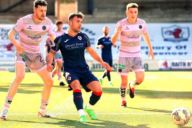 Lewis Vaughan in action during Raith Rovers' 0-0 draw at home to Partick Thistle on Saturday (Pic: Fife Photo Agency)