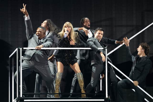 Taylor Swift  on the first night of her "Eras Tour" (Photo by Suzanne Cordeiro/AFP)