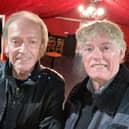 Nobby Clarke (left) with John Murray at the Kings Live Lounge