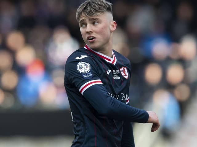 Ethan Ross in action for Raith Rovers during their 1-0 SPFL Trust Trophy final loss to Hamilton Academical at the Falkirk Stadium in March 2023 (Photo by Craig Foy/SNS Group)
