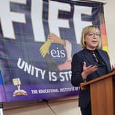 EIS General Secretary, Andrea Bradley visited Fife on Tuesday (Submitted photo)