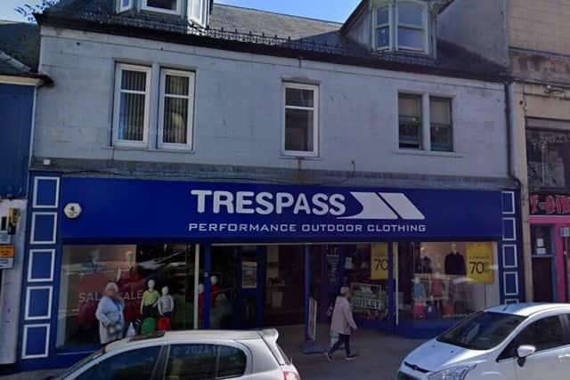 Lessells admitted stealing a jacket from Trespass in Kirkcaldy High Street. Pic: Google Maps.