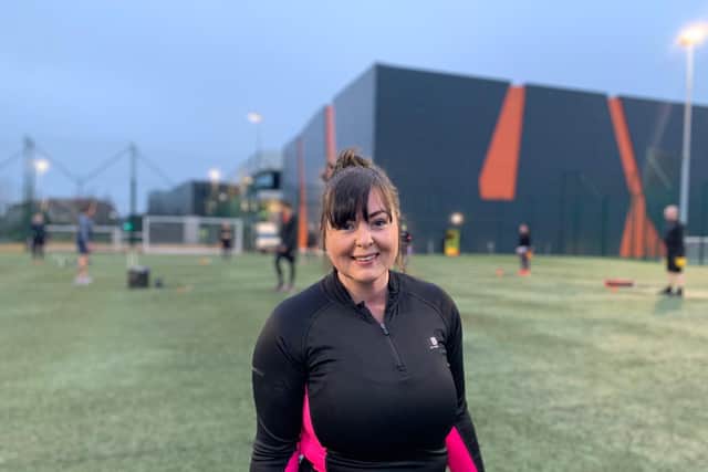 Sarah King-Fury from Glenrothes was one of the first customers back this year – she attended an outdoor kettlebell session at Michael Woods Sports and Leisure Centre.