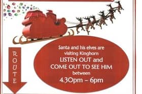 Santa is coming to Kinghorn on Sunday.