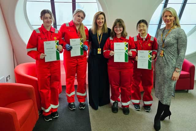 Fife GIE Scholarship Winners with Claire Davidson HSSE and Pauline McGeevor CLO (Pic: Fife College)