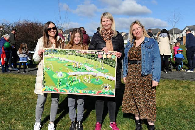 The group is holding its next official fundraiser next Friday, (from left to right) Hayley Stevenson, Faith Thomson, Louise Mills, and Stacy Young. Pic: Fife Photo Agency.