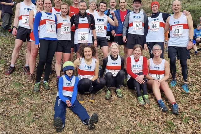 Fife AC contingent at Bishop Hill race