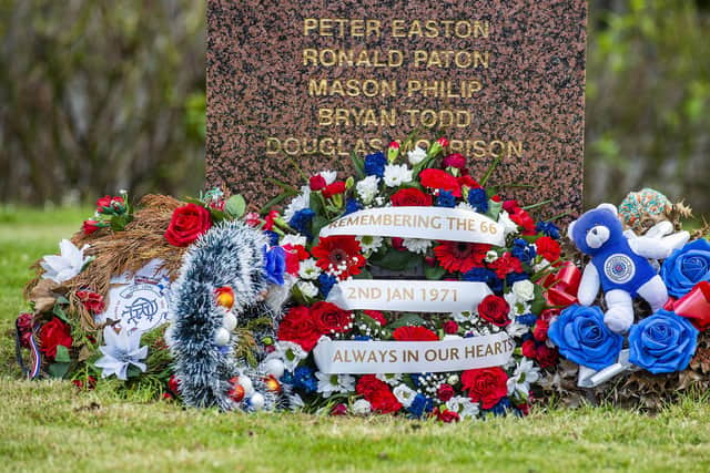 The memorial to the five Markinch boys who died in the Ibrox Disaster (Pic: Lisa Ferguson)