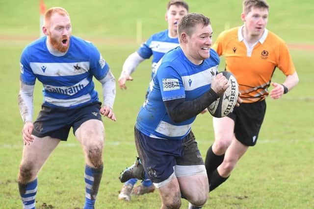 Howe of Fife on the ball against Orkney at the weekend (Pic: Chris Reekie)