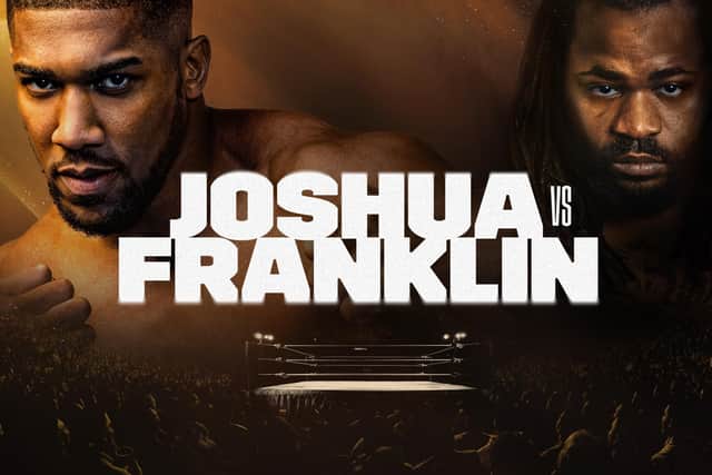 The poster promoting the Anthony Joshua-Jermaine Franklin fight