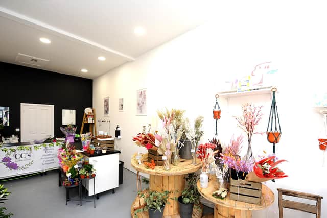 Inside CC's Floral Design which has re-located to 2 WhyteHouse Avenue, Kirkcaldy. Pic: Fife Photo Agency.