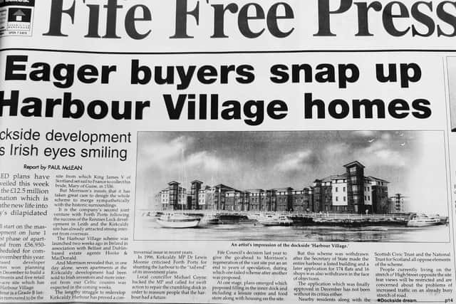 The development of the harbour made front page news