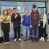 Nine students from Fife College's Glenrothes Campus took part in the swimming championships (Pic: Fife College)