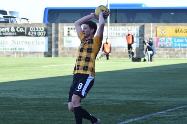 East Fife's Pat Slattery appeared in the black and gold for the 200th time on Saturday. Pic by Kenny Mackay