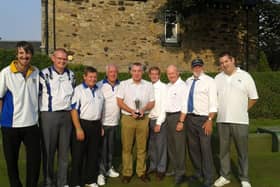 Alan Gilmour Memorial Pairs at Kirkcaldy West End Bowling Club - from left Simon Bell / Gary Mackie (runners up), Alan Hill / Billy Laing (winners), Stevie MacDonald, Mike Rollo / Ian Moir and Alex Cormie / Gordon Fyfe (beaten semi-finalists)
