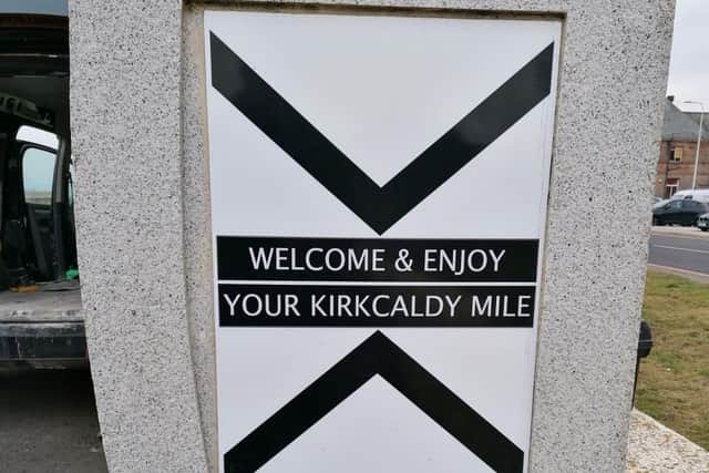 New mile markers have been placed on Kirkcaldy's waterfront