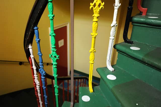 The staircase features all the colours seen in snooker balls. (Pic: Fife Photo Agency)