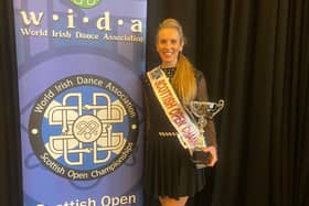 Diane after winning the The Scottish Open Irish Dance Championships last week.