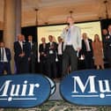 Founder and Chairman John Muir addressing management and staff at their 50th anniversary celebration (Pic: Scott Louden)