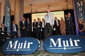 Founder and Chairman John Muir addressing management and staff at their 50th anniversary celebration (Pic: Scott Louden)