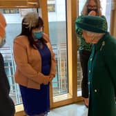 Lizzy Halstead meeting Her Majesty the Queen.