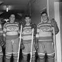 Pep Young (second left) and Joe McIntosh (right) were part of the team which got hockey going again in Fife in 1962. They are with team-mates Vern Greger and Andy Napier