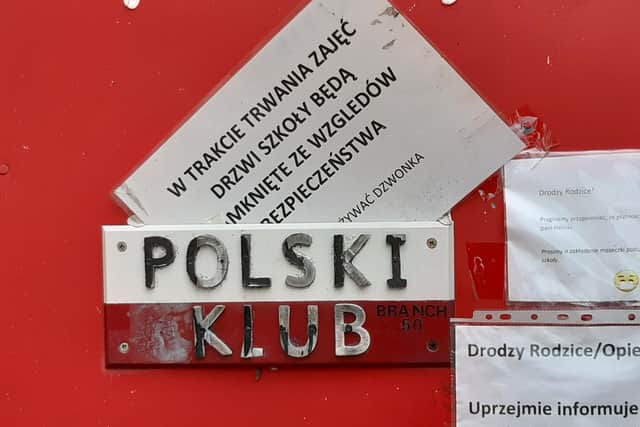 The door to the Polish Club (Pic: Fife Free Press)