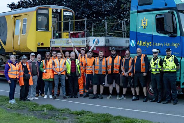 Volunteers at  Fife Heritage Railway take delivery of the train (Pic: Submitted)
