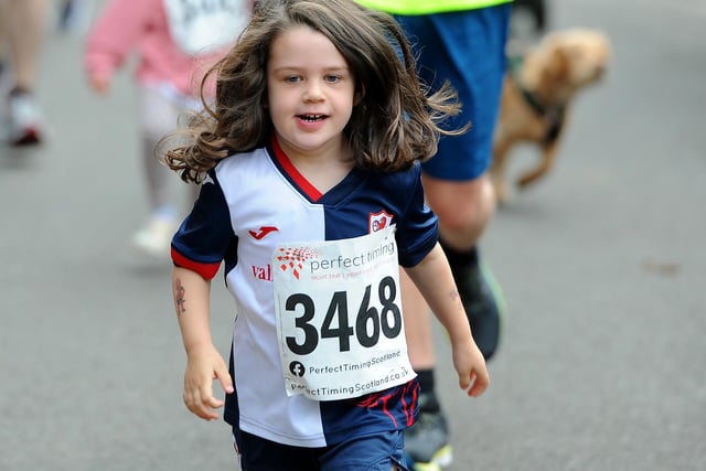 One of the youngsters who took part in the family fun run