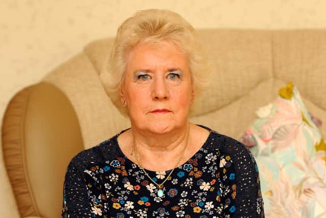 Jean McBain, who was a passenger on the bus that was targeted by yobs. Pic: Fife Photo Agency.