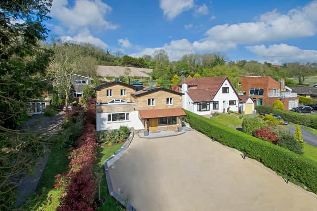 This four bedroom house in Horndean is on the market for just over £1m. It is listed by Fine and Country.