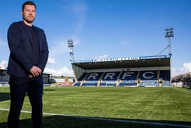 Raith Rovers CEO Andrew Barrowman on the artificial playing surface at Stark's Park (Pic by Ross Parker/SNS Group)