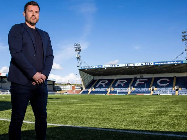 Raith Rovers CEO Andrew Barrowman on the artificial playing surface at Stark's Park (Pic by Ross Parker/SNS Group)