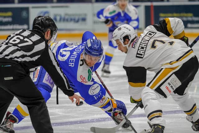Fife Flyers in action in 2019 - the club has not iced since the start of the pandemic (Pic: Jillian McFarlane)