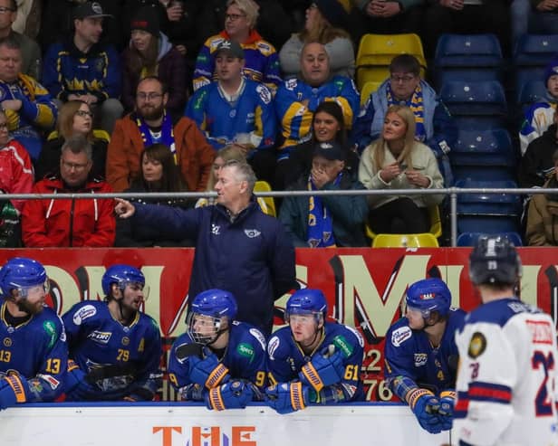 Tom Coolen on the bench at Fife Ice Arena (Pic: Jillian McFarlane)
