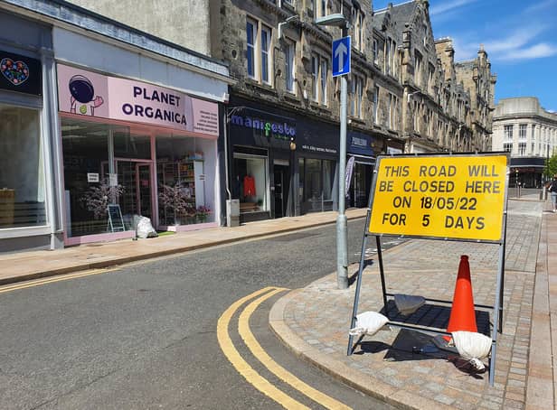 Signs at the roadside are informing drivers and pedestrians the street will be shut for five days and according to the Roadworks Scotland website, the road has been shut to allow Openreach to carry out works to clear a duct blockage.