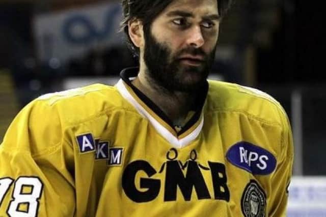 Chris Lawrence playing for Nottingham Panthers earlier in his EIHL career