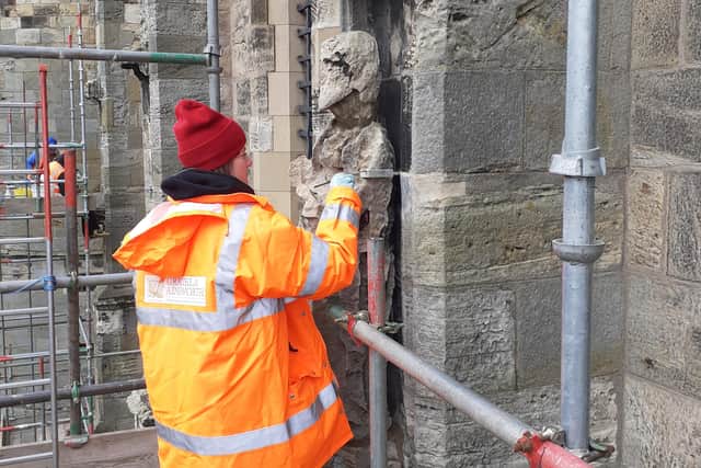 The National Trust for Scotland has returned the remaining statues on the South Range of Falkland Palace. The statues were removed for urgent conservation treatment, due to the deterioration of the stonework and damage caused by masonry bees.