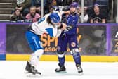 Dyson Stevenson launched a massive hit on Chris Lawrence before they both dropped the gloves (Pic: Al Goold)