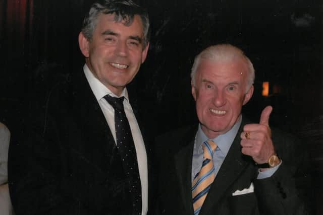 Joe Malone was a passionate Labour supporter, and is pictured with Gordon Brown, former Prime Minister and Kirkcaldy MP