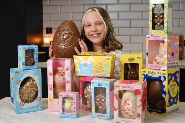 Nine-year-old Hallie McIntosh won a competition to be Aldi's Chief Easter Egg Tasting Officer.  (Pic: Aldi)