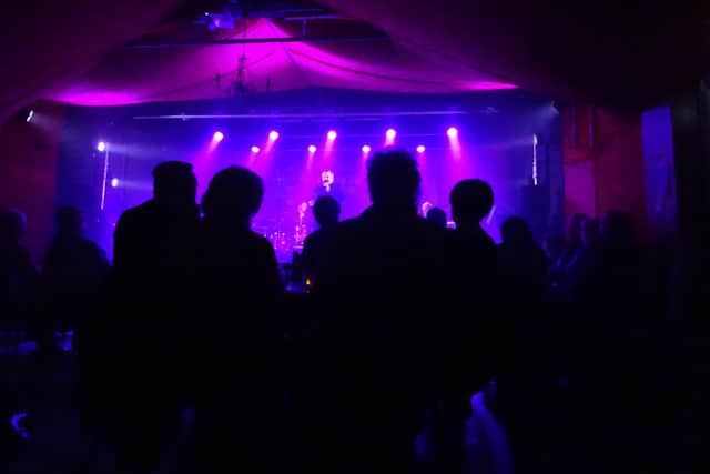 Tony Delicata on stage with La Dolce Vita swing collective (Pic: John Murray)
