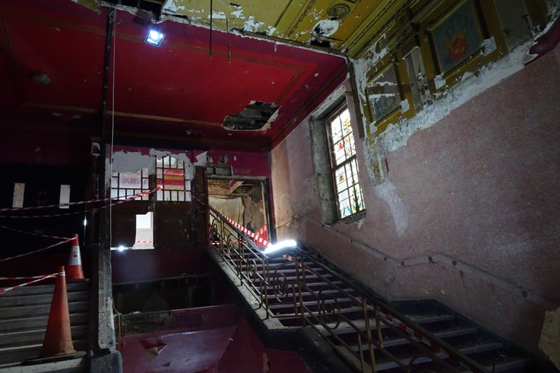 Generations of Fifers headed up these stairs from the ticket booth into the main cinema. Despite the decay, some of its original features still remain.