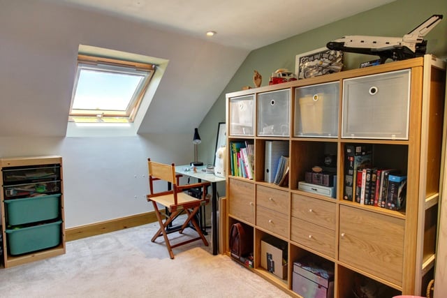 The attic room with Velux roof window.