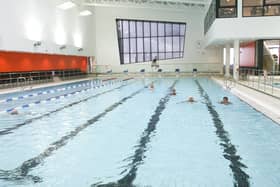 The swimming pool at Kirkcaldy Leisure Centre