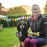 Olympic Swimmer Hannah Miley has struck gold again after her beloved pet, Poppy, was named Scotland’s Best Dog. Photo: Thomas Skinner