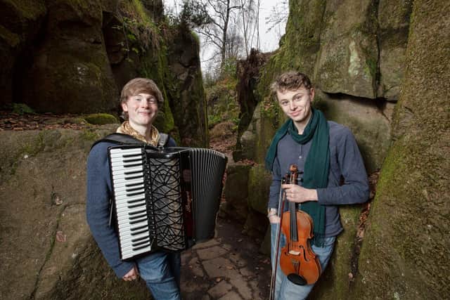 Roo Geddes and Neil Sutcliffe perform at the Old Kirk, Kirkcaldy