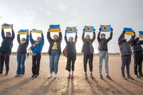 St Andrews stands with Ukraine: Students show their suppoprt for the Ukrainian people and their opposition to the aggression of the Russian government.