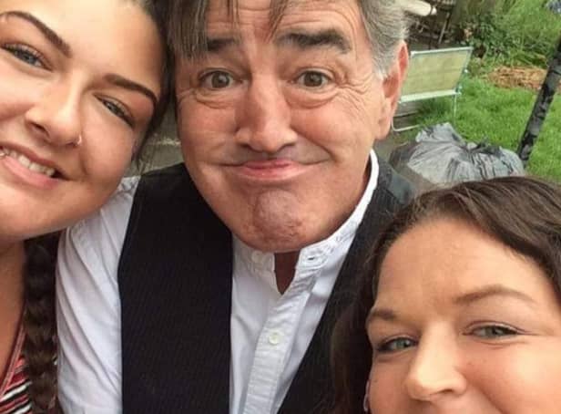 Ian with his two daughters, Siobhan and Debbie.