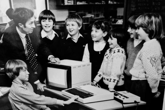 A teacher and pupils from Newcastle Primary School in Glenrothes with a BBC computer - underlining how technology has changed so quickly. We don’t have a date for the photo, but it was taken by Jim Smith, freelance photographer for the Glenrothes Gazette